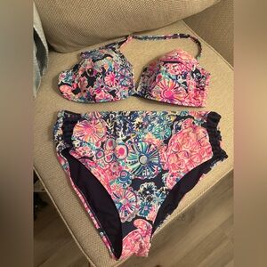 Lilly Pulitzer 2 piece high wasted swim